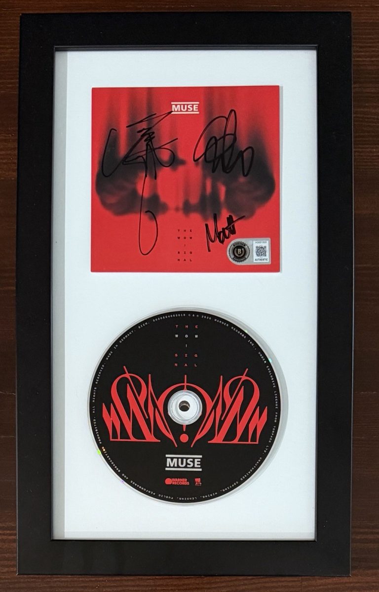 FRAMED BAND SIGNED Muse The Wow Signal Album Card & CD BAS Beckett COA AUTOGRAPH