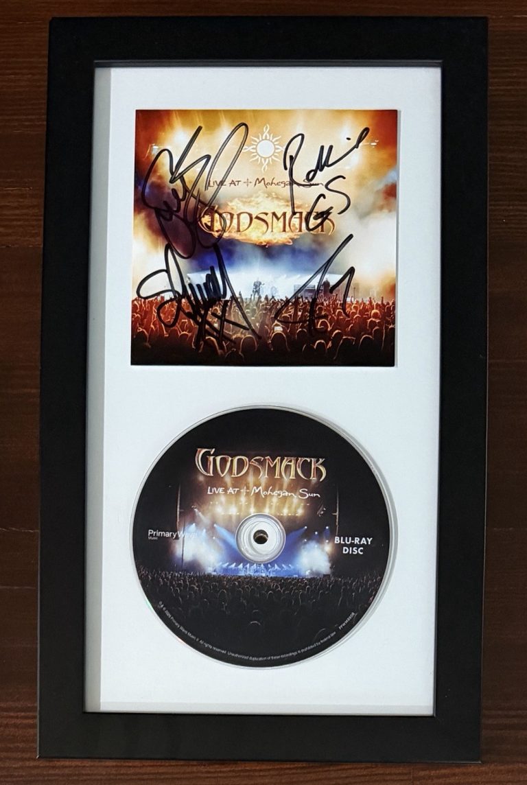 FRAMED SIGNED Godsmack LIVE MOHEGAN SUN Album Card CD BAS Beckett COA AUTOGRAPH