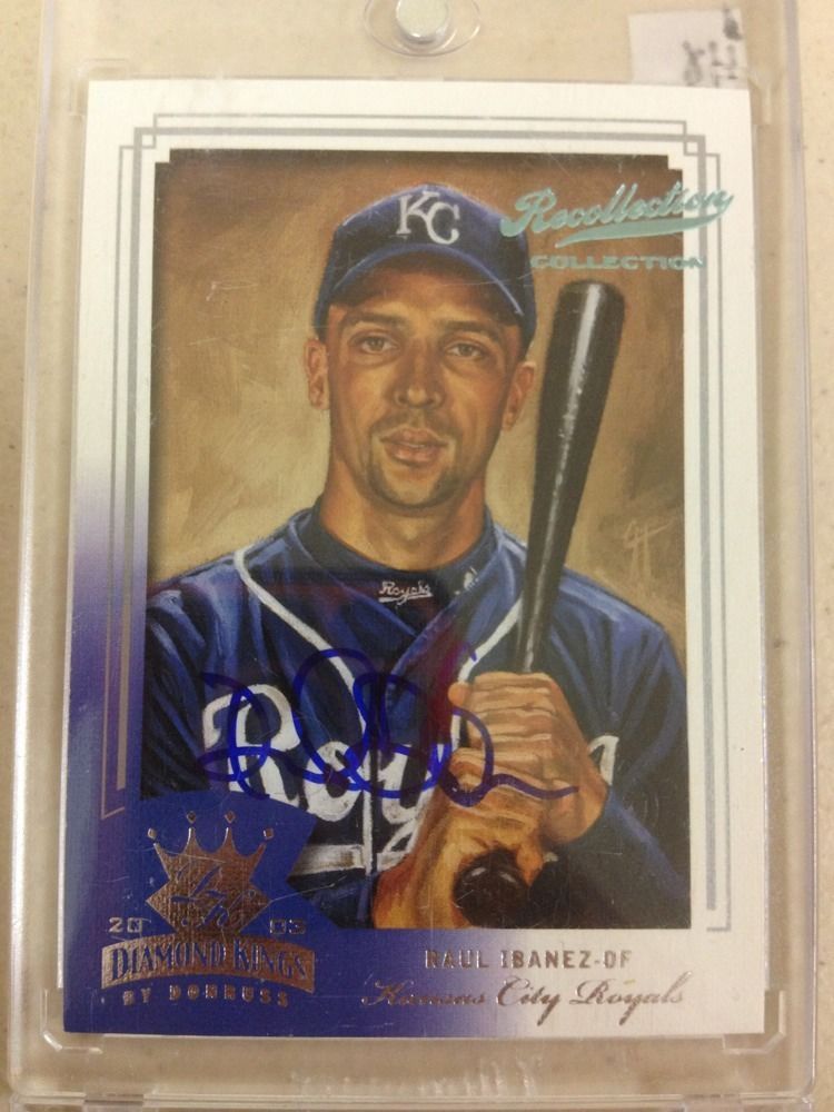 2003 DONRUSS DIAMOND KINGS CROWNING MOMENT RAUL IBANEZ AUTO  1/1 One Of One
