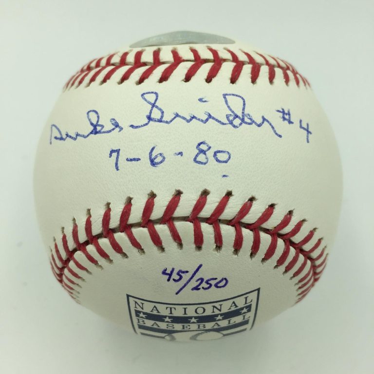Rare Duke Snider #4 Jersey Retired 7-6-80 Signed Hall Of Fame Baseball PSA DNA