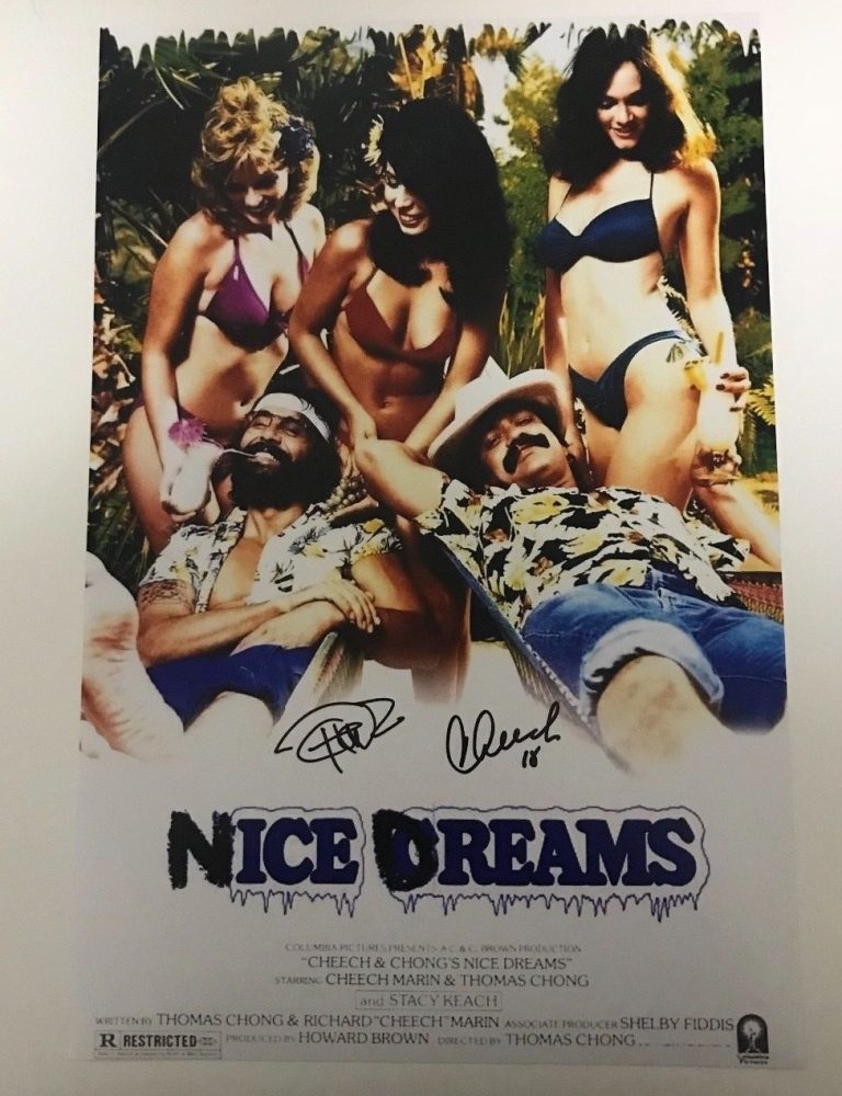 * CHEECH & CHONG'S * signed 12x18 movie photo poster * NICE DREAMS * PROOF 1