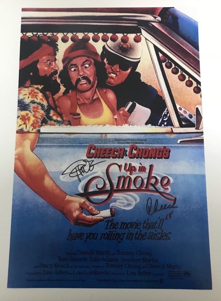 * CHEECH & CHONG * signed 12x18 movie photo poster * UP IN SMOKE * PROOF 1