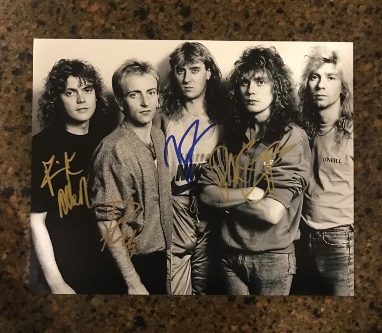 * DEF LEPPARD * signed autographed 11x14 photo * ELLIOTT, ALLEN + 2 * PROOF * 3