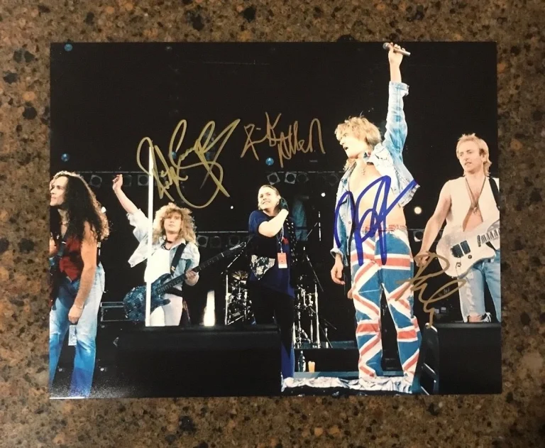 * DEF LEPPARD * signed autographed 11x14 photo * ELLIOTT, ALLEN + 2 * PROOF * 5
