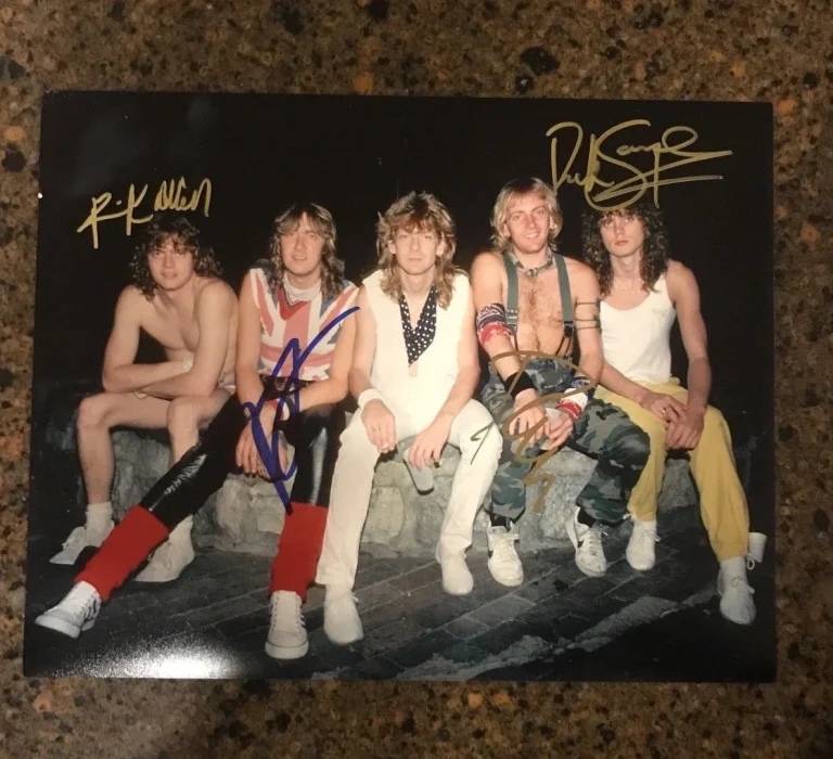 * DEF LEPPARD * signed autographed 11x14 photo * ELLIOTT, ALLEN + 2 * PROOF * 7