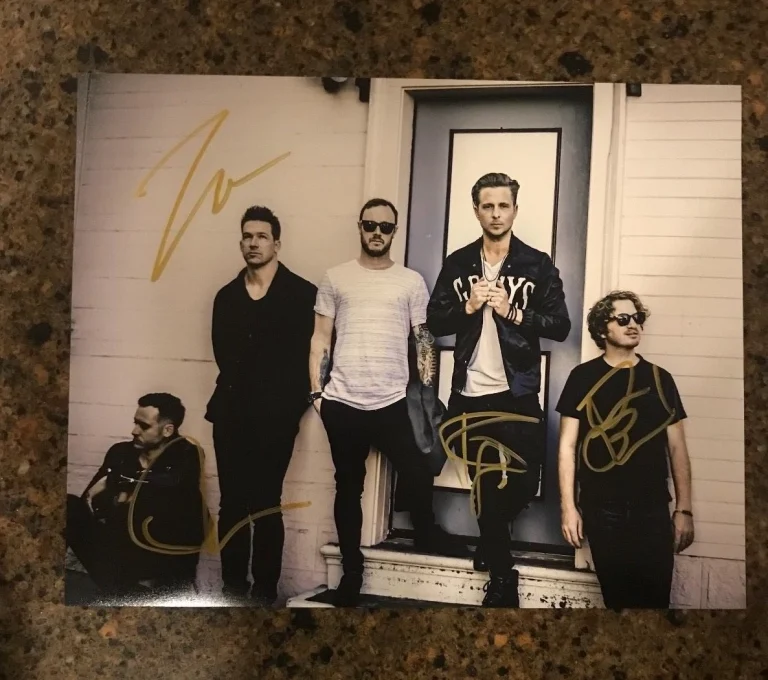 * ONE REPUBLIC * signed autographed 11x14 photo * RYAN TEDDER + 3 * PROOF * 3