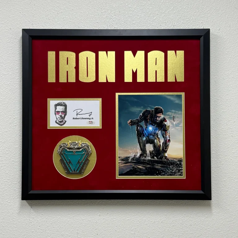Robert Downey Jr. Signed Custom Framed Iron Man Photo PSA Auth