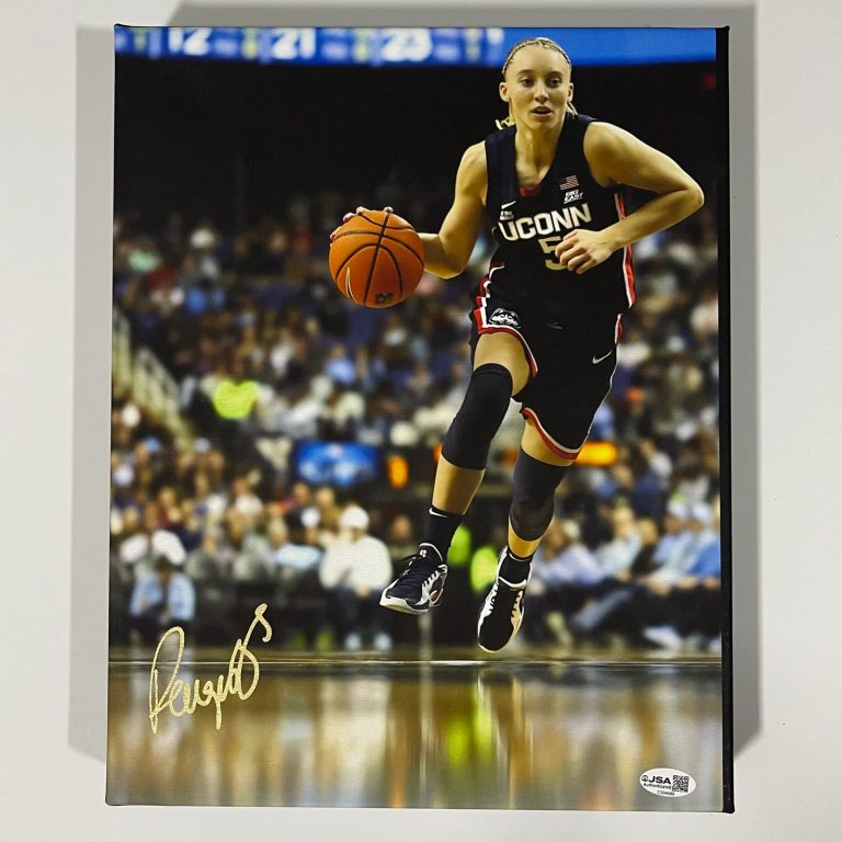 Paige Bueckers Signed UConn Huskies Canvas JSA Autographed