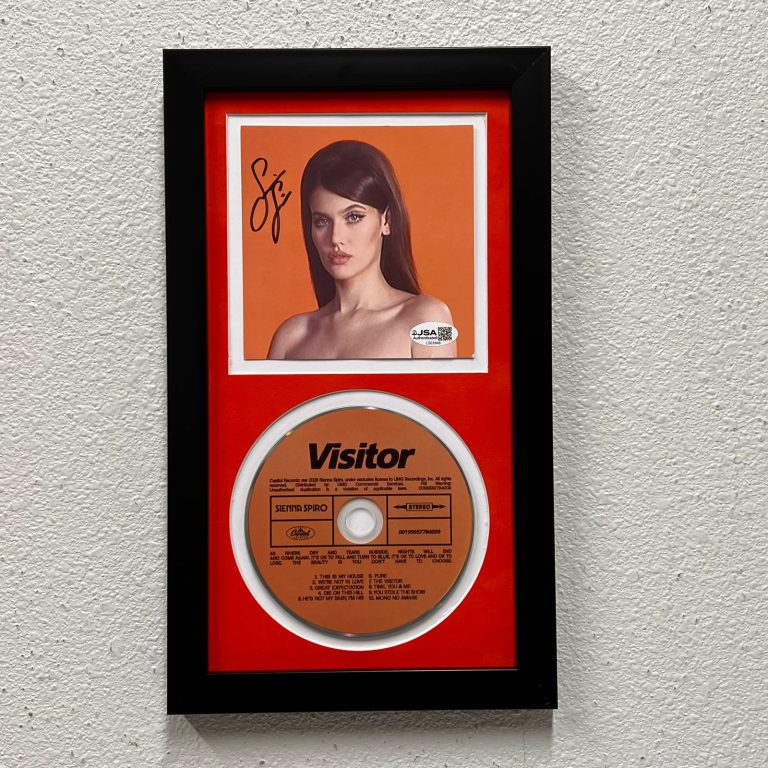Sienna Spiro Signed Visitor Framed Display CD Insert JSA Autographed