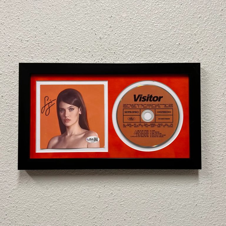 Sienna Spiro Signed Visitor Framed Display CD Insert JSA Autographed