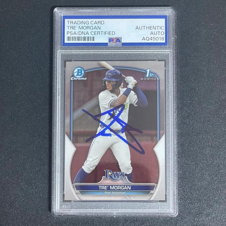 2023 Topps Bowman Draft Chrome Prospect#BDC-199 Tre' Morgan Signed Card Auto PSA
