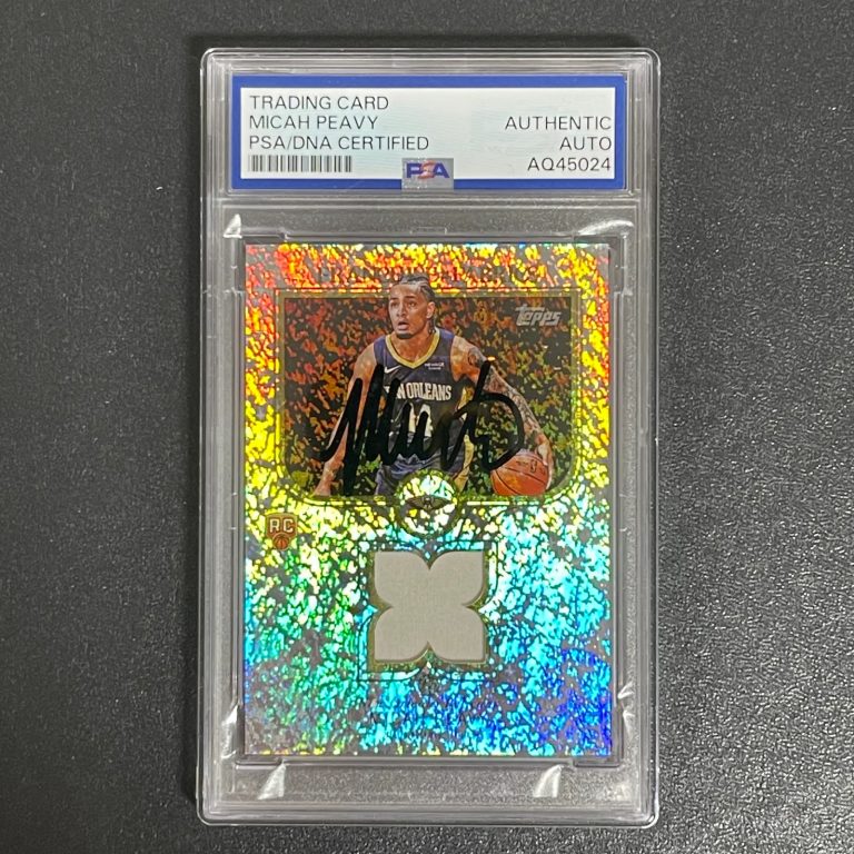 2025-26 Topps Basketball Franchise Fabrics #FF-MP Micah Peavy Signed Card PSA