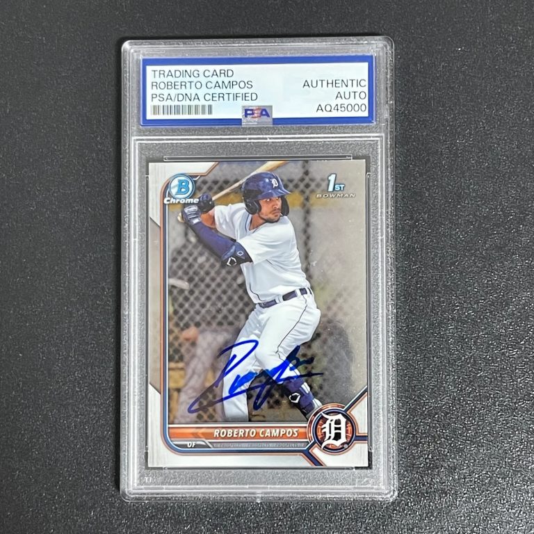2022 Topps Bowman Chrome Prospect #BCP-14 Roberto Campos Signed Card Auto PSA