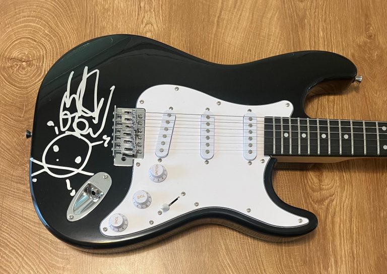 * WES BORLAND * signed electric guitar * LIMP BIZKIT * SKETCH * COA *