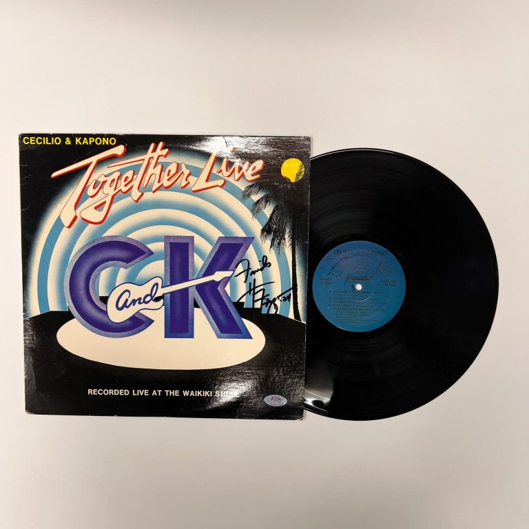 Henry Kapono Signed Cecilio & Kapono Together Live Vinyl PSA Authographed