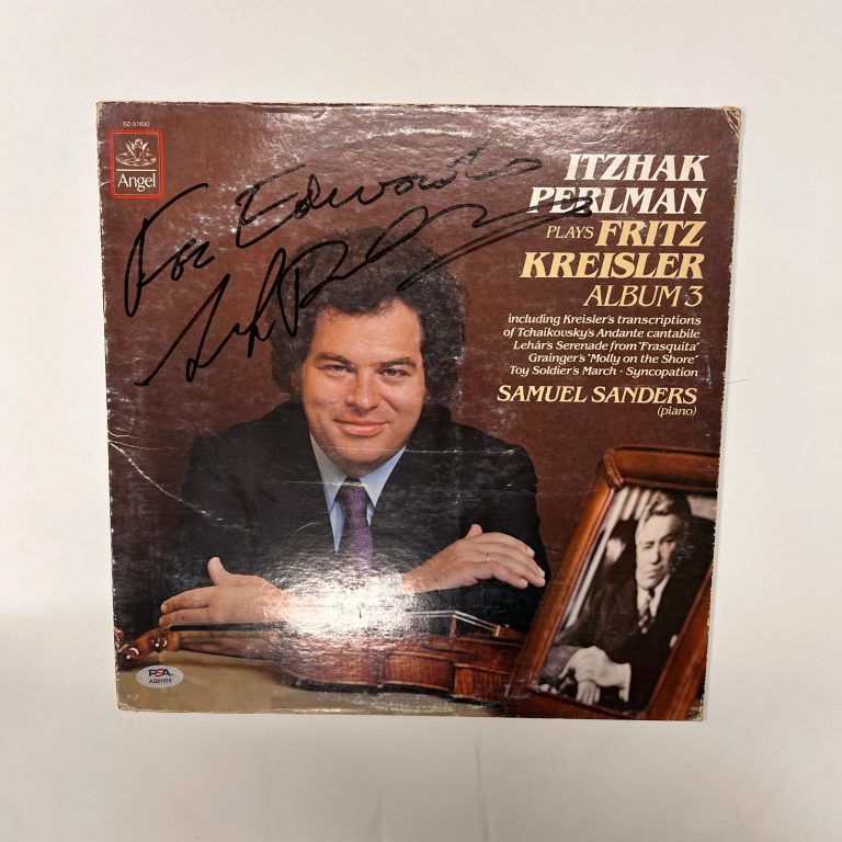 Itzhak Perlman Signed Itzhak Perlman Plays Fritz Kreisler Album 3 Vinyl PSA