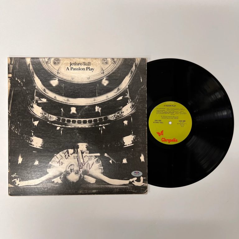 Martin Barre Signed A Passion Play by Jethro Tull Vinyl Album PSA Autographed