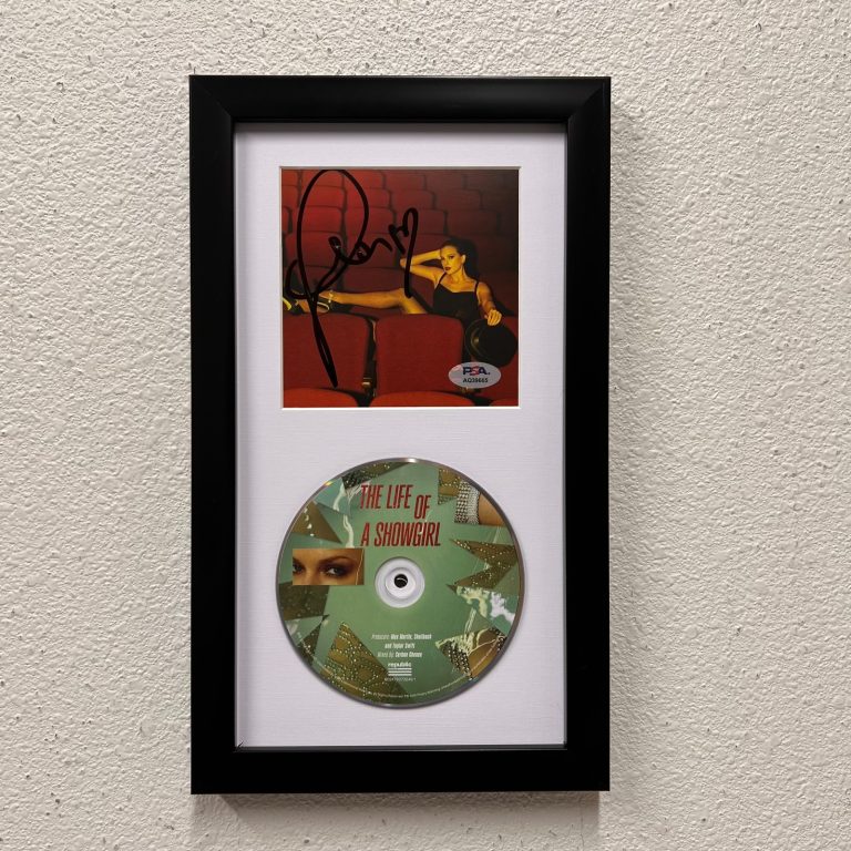 Taylor Swift Signed CD Cover Framed PSA/DNA The Life of a Showgirl