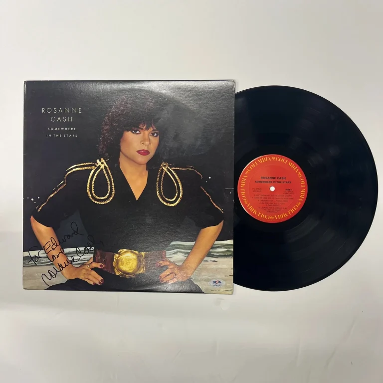Rosanne Cash Signed Somewhere in the Stars Vinyl Album PSA Autographed
