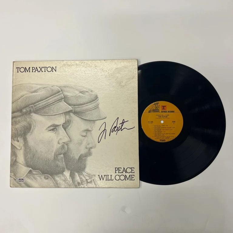Tom Paxton Signed Peace Will Come Vinyl Album PSA Autographed