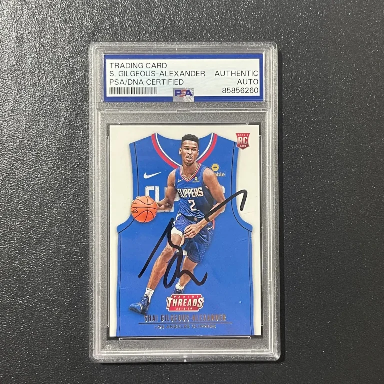 2018-19 Panini Threads#151 Shai Gilgeous-Alexander Signed Card Auto PSA Slabbed