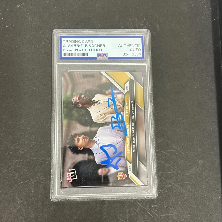 2024 Topps Now#D-RS Alex Sarr & Zaccharie Risacher Signed Card PSA Autographed