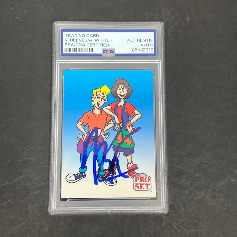 1991 Pro Set #96 Keanu Reeves Alex Winter Signed Card PSA Autograph