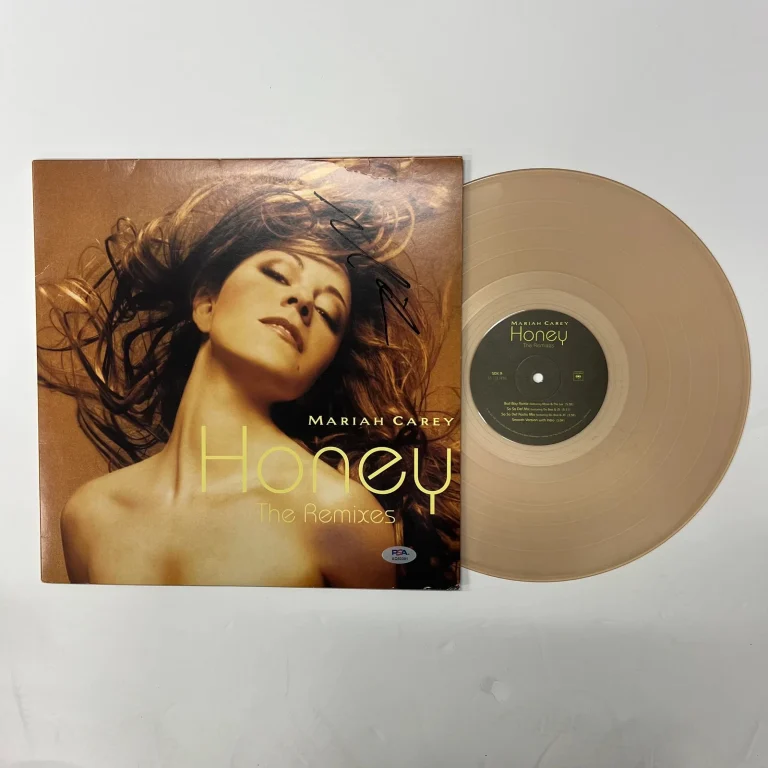 Mariah Carey Signed Honey (The Remixes) Vinyl Album PSA Autographed