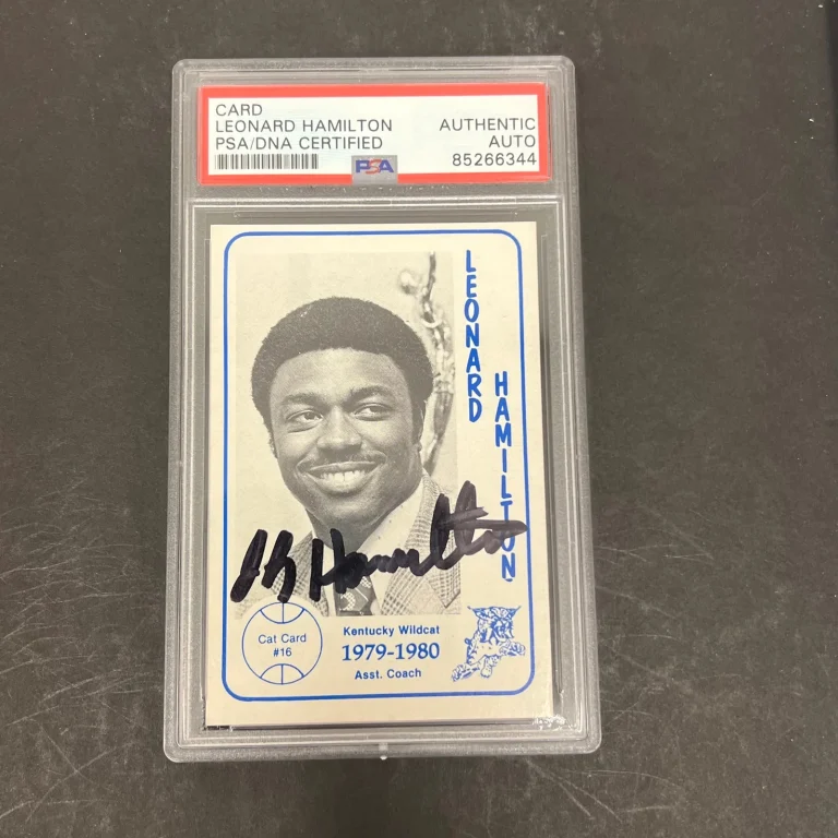 1979-1980 Foodtown #16 Leonard Hamilton Signed Card PSA Autographed