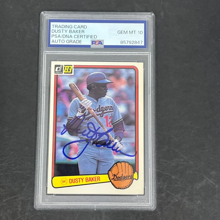 1982-83 Donruss #462 Dusty Baker Signed Card PSA Auto 10 Autographed