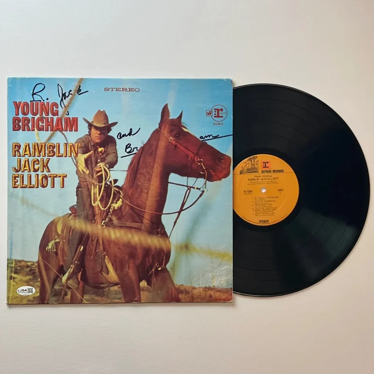 Ramblin' Jack Elliott Signed CD Album Young Brigham JSA Auth