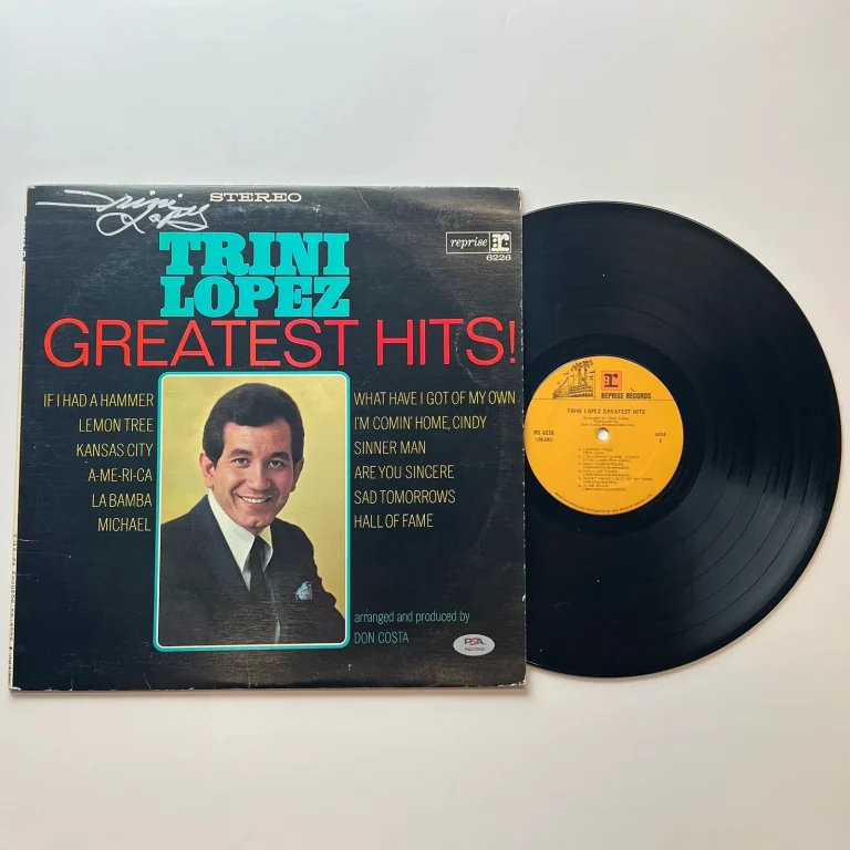 Trini Lopez Signed Album Greatest Hits PSA Autographed
