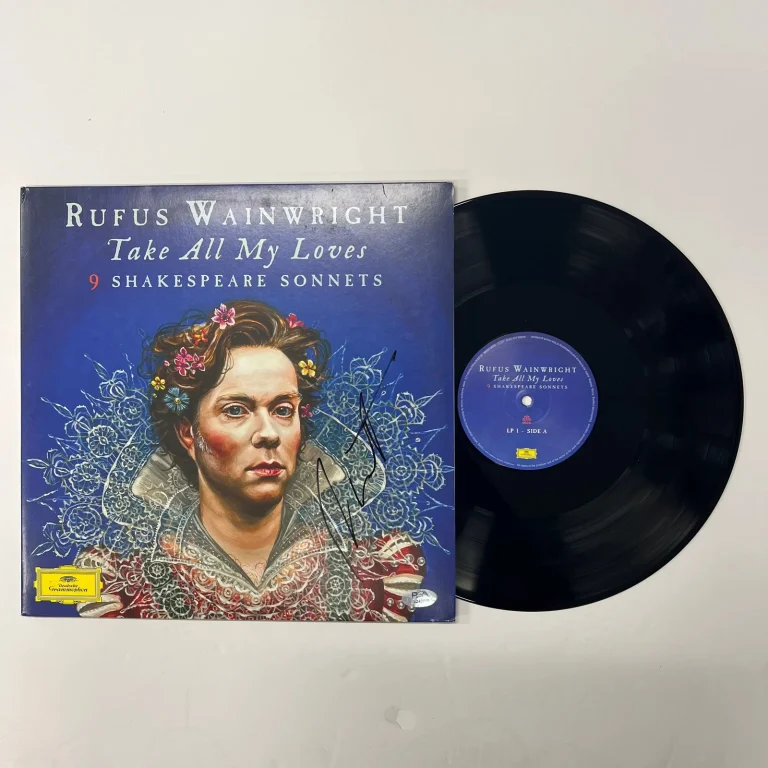 Rufus Wainwright Signed Take All My Loves Album Vinyl PSA