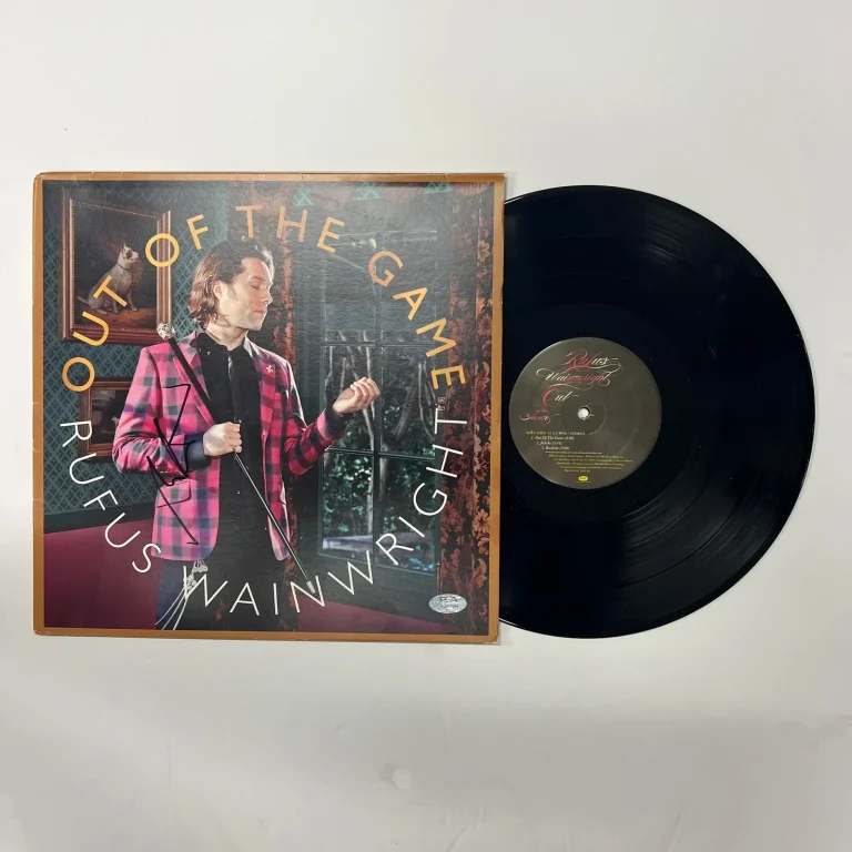 Rufus Wainwright Signed Out of the Game Album Vinyl PSA