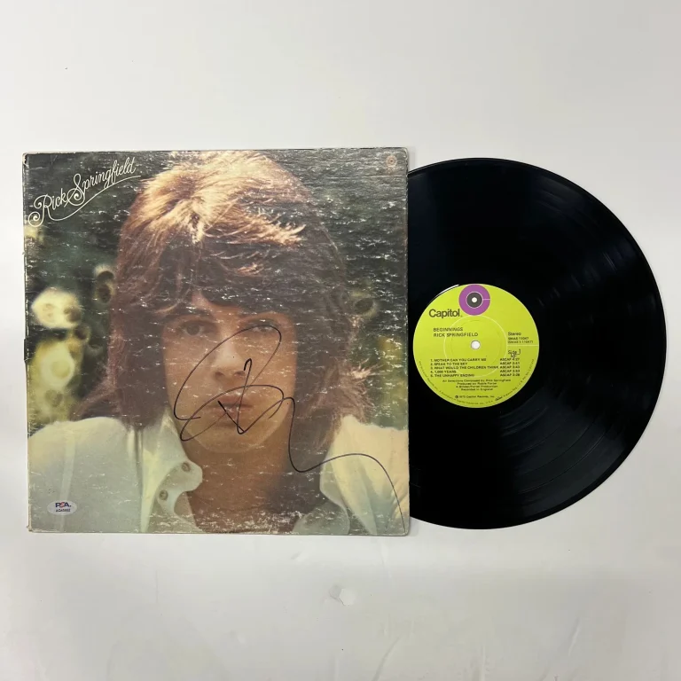 Rick Springfield Signed Beginnings Album Vinyl Album PSA