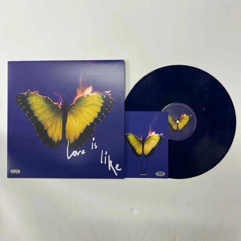 Adam Levine Signed Love Is Like Album Vinyl Insert PSA
