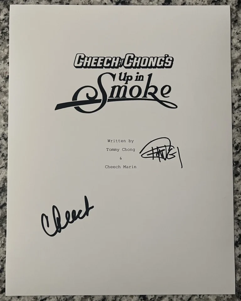 CHEECH MARIN AND TOMMY CHONG SIGNED SCRIPT MOVIE AUTHENTIC AUTOGRAPH COA