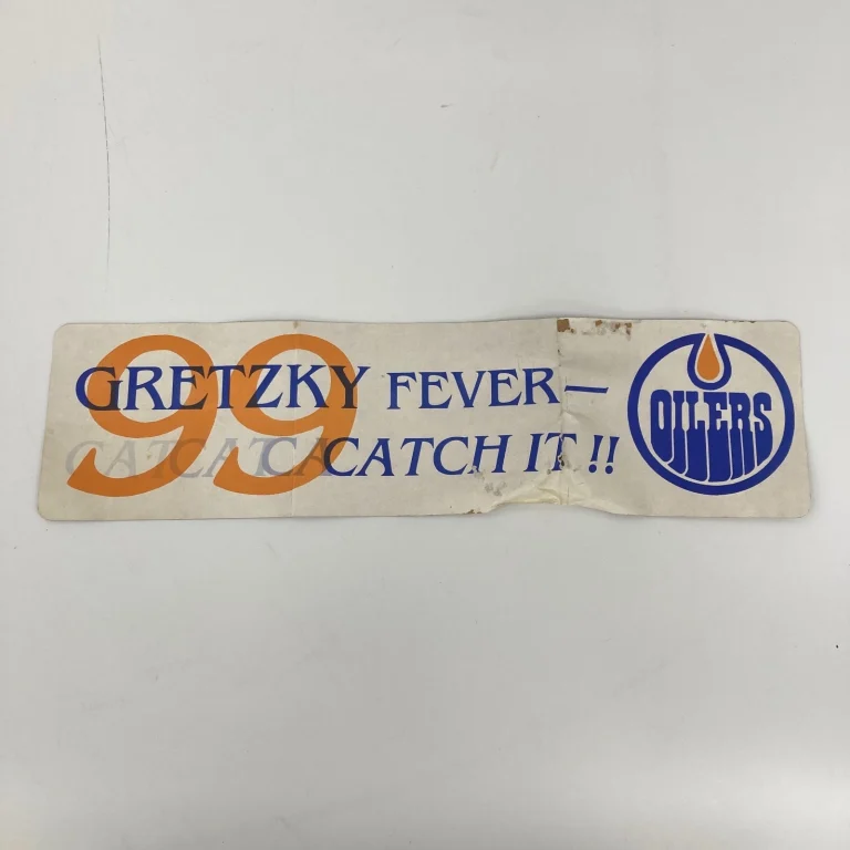 Wayne Gretzky Vintage 1980s Edmonton Oilers Decal Sticker Gretzky Fever Catch It