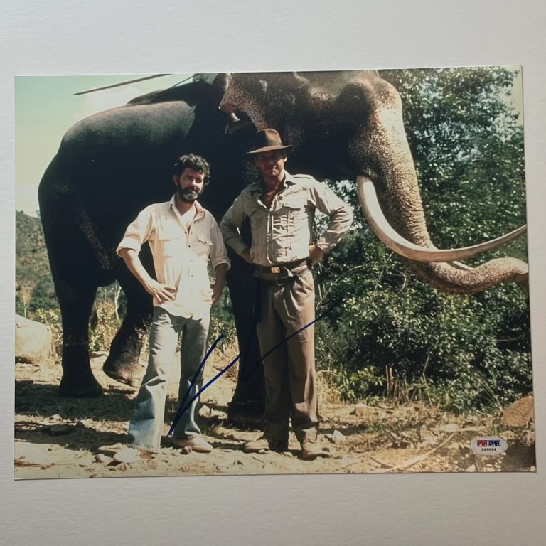 George Lucas Signed 11x14 Photograph Indiana Jones PSA Auto 10 Autographed
