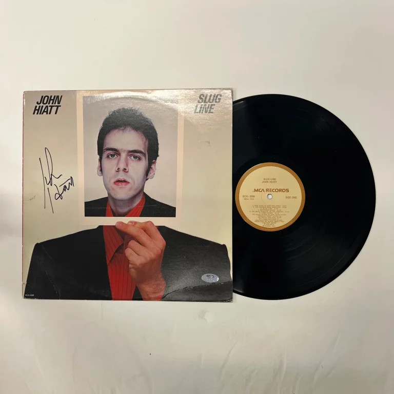 John Hiatt Signed Slug Line Vinyl Album PSA Autographed