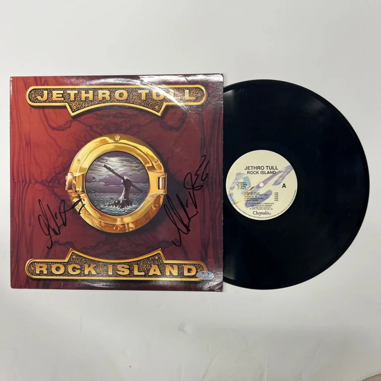 Martin Barre Signed Rock Island Vinyl Album PSA Autographed