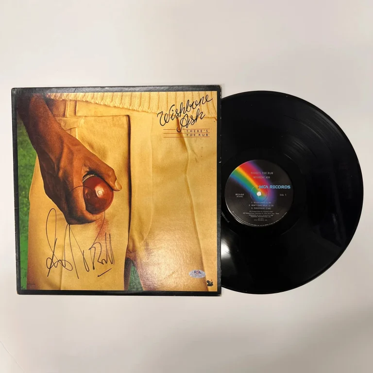 Laurie Wisefield of Wishbone Ash Signed There's the Rub Vinyl Album PSA