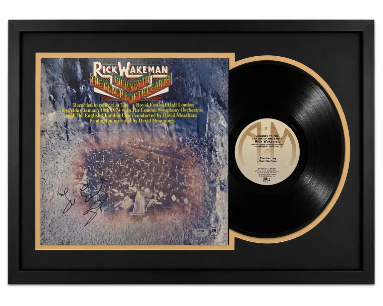 Rick Wakeman Signed Journey to the Centre of the Earth Customed Framed Vinyl