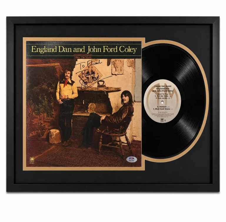 John Ford Coley Signed I Hear The Music Framed Vinyl PSA Album Auth