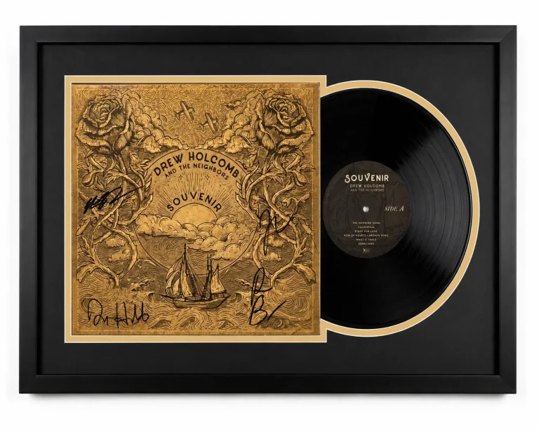 Rich Brinsfield Nathan Dugger Drew Holcomb Signed Souvenir Framed Vinyl