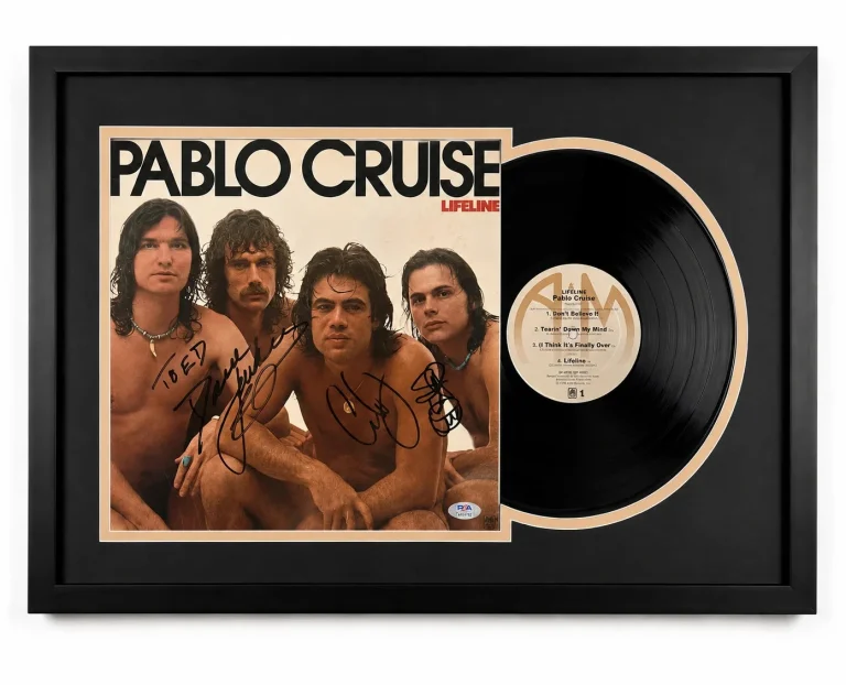 David Jenkins, Cory Lerios, Steve Price Signed Lifeline Customed Framed Vinyl