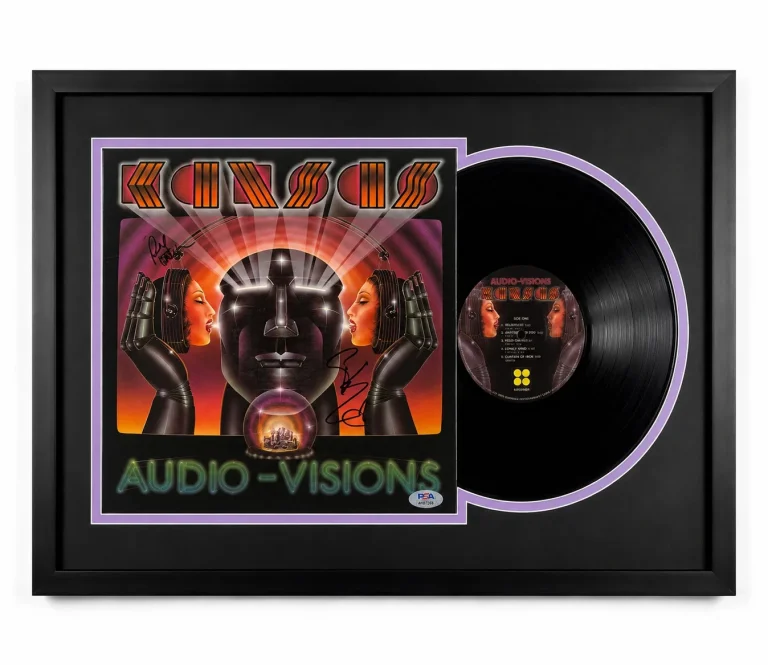 Phil Ehart & Richard Williams Signed Audio-Visions Customed Framed Vinyl PSA