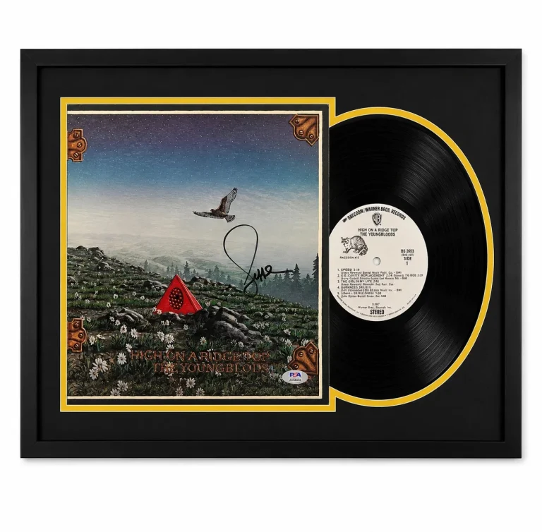Jesse Colin Young Signed High on a Ridge Top Customed Framed Vinyl PSA Album