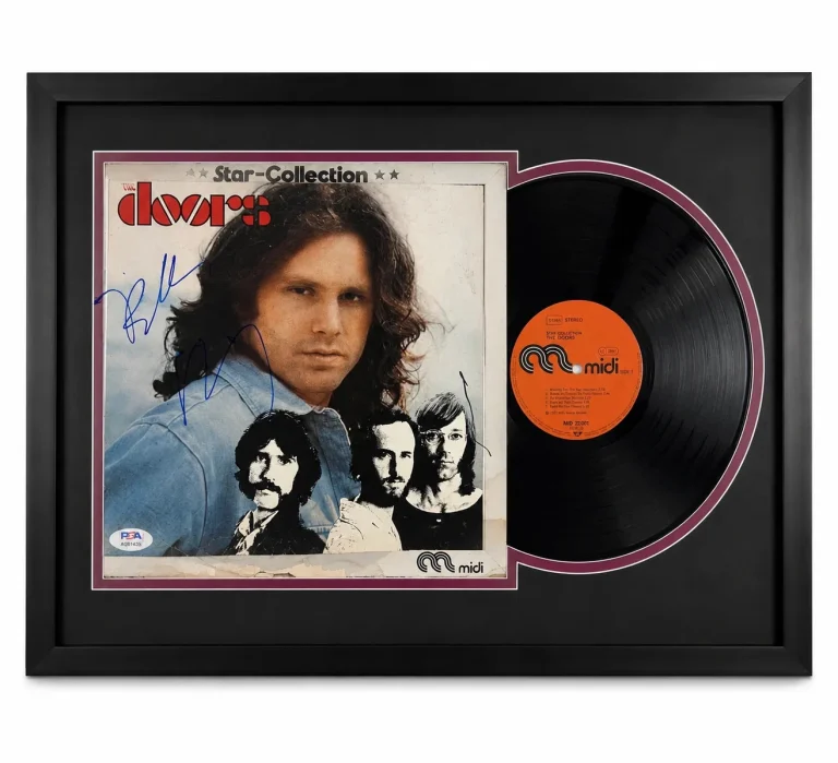 Robby Krieger of The Doors Signed Star Collection Framed Vinyl Album PSA