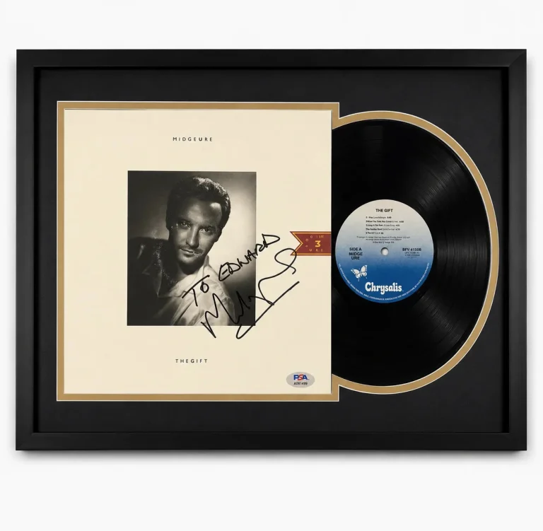 Midge Ure Signed The Gift Framed Vinyl Album PSA Autographed